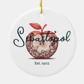 Sebastopol California Gravenstein Apple Fair セラミックオーナメント (裏面)