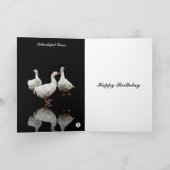 SEBASTOPOL GEESE PHOTO BLACK GREETING CARD(セバストポル・ カード (内部)