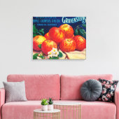 Sebastopol Gravensteins Apple LabelSonoma、カリフォルニア州 キャンバスプリント (インサイチュ (リビング))