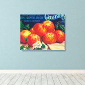 Sebastopol Gravensteins Apple LabelSonoma、カリフォルニア州 キャンバスプリント (インサイチュ (ウッドフロア))