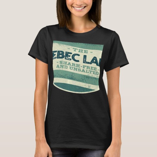 Sebec Lake Shark Free and Unsalted Camping Maine C Tシャツ (正面)