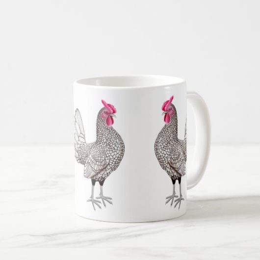 Sebrightの小型のオンドリのマグ コーヒーマグカップ (正面右)