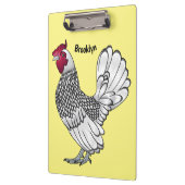 Sebright chicken cartoon illustration クリップボード (左)