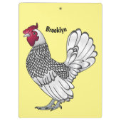 Sebright chicken cartoon illustration クリップボード (裏面)