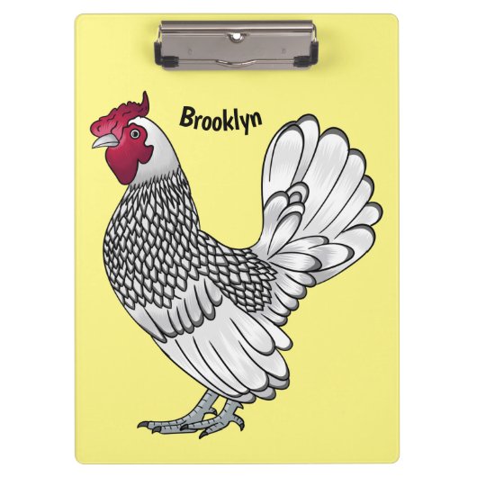 Sebright chicken cartoon illustration クリップボード (正面)