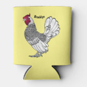 Sebright chicken cartoon illustration  缶クーラー (正面)