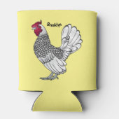 Sebright chicken cartoon illustration  缶クーラー (裏面)