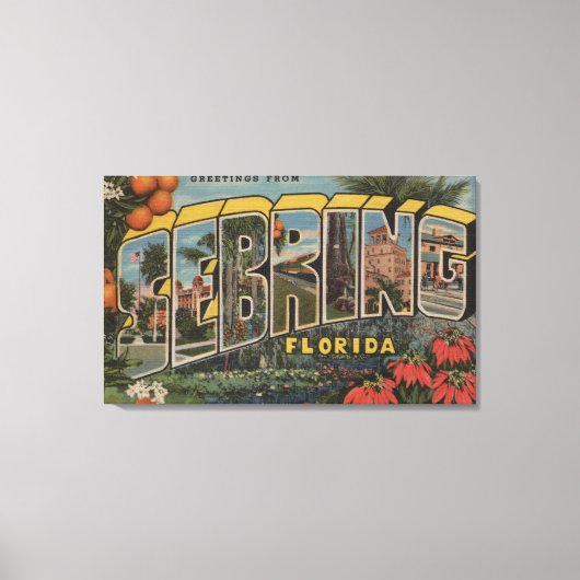 Sebring, Florida – ラージ・レター・シーン キャンバスプリント (正面)