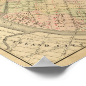 Sec 1ブルックリンの地図 ポスター (角)