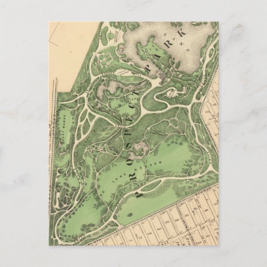 Sec 10ブルックリンの地図 ポストカード (正面)