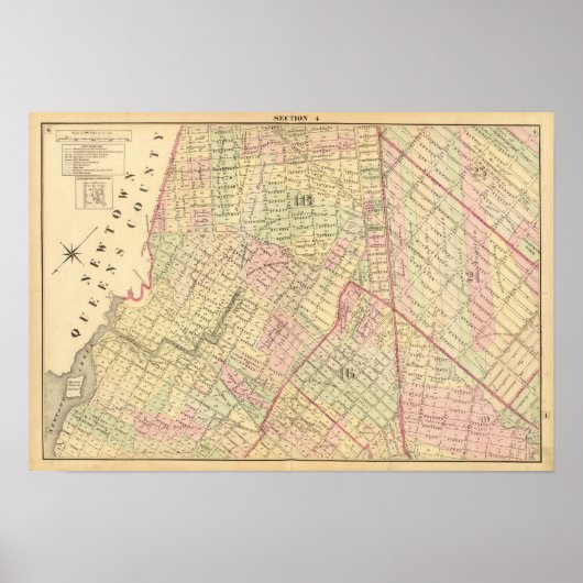 Sec 4ブルックリンの地図 ポスター (正面)