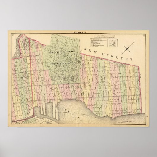 Sec 6ブルックリンの地図 ポスター (正面)