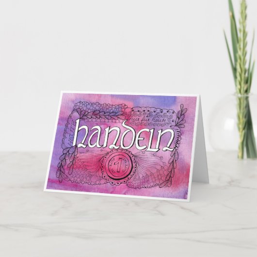 Sechste Regel der Gelassenheit – HANDELN Faltkarte サンキューカード (正面)