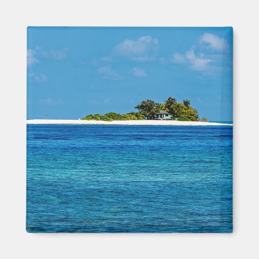 Secluded Maldives Island with Ocean and Coastal Co マグネット (正面)