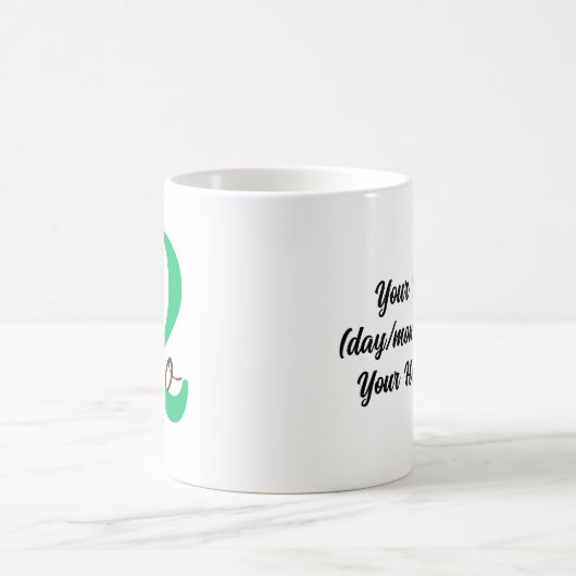 Second 2 Year Anniversary with Personalization  コーヒーマグカップ (中央)