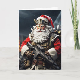 Second Amendment Santa Christmas Card Conservative カード