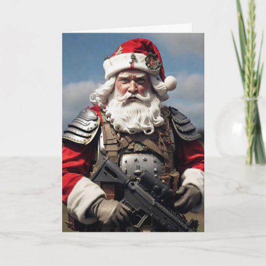 Second Amendment Santa Christmas Card Hunter  カード (正面)