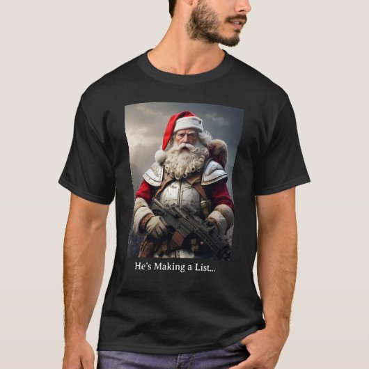 Second Amendment Santa Gun Rights Naughty List Tシャツ (正面)