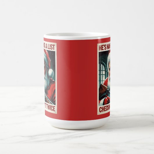 Second Amendment Santa Mug 2A Christmas Coffee Cup コーヒーマグカップ (中央)