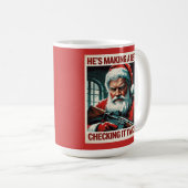 Second Amendment Santa Mug 2A Christmas Coffee Cup コーヒーマグカップ (正面右)