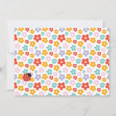 Second Birthday Invite, Colorful Flowers Birthday 招待状 (裏面)