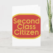 Second Class Citizen Post Office Card カード (正面)