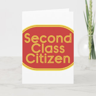 Second Class Citizen Post Office Card カード