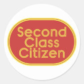 Second Class Citizen Post Office Stickers ラウンドシール (正面)