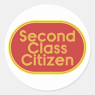 Second Class Citizen Post Office Stickers ラウンドシール