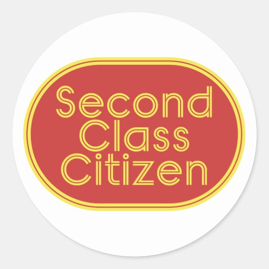 Second Class Citizen Post Office Stickers ラウンドシール (正面)