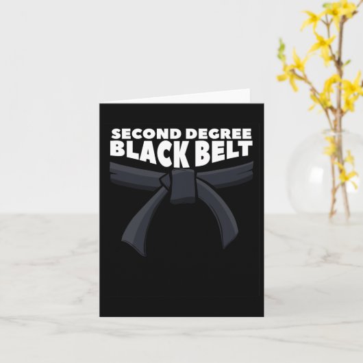 Second Degree Black Belt Martial Arts Karate 1  カード (黄色い花)