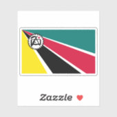 Second flag of Mozambique (1975-1983) シール (シート)