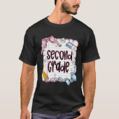 Second Grade Coquette Bow First Day Of School Back Tシャツ (正面)