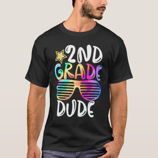 Second Grade Dude 2nd Grade Teachers Students Back Tシャツ (正面)
