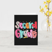Second Grade Girls Back To School Preppy Pencil 2n カード (黄色い花)