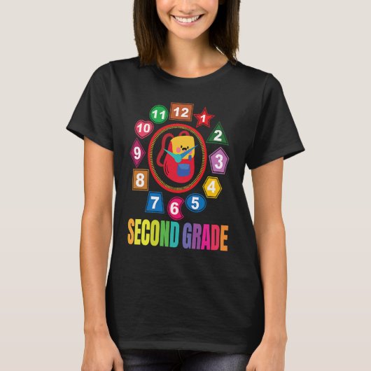 Second Grade Girls Boys Teacher Team 2nd Grade Squ Tシャツ (正面)