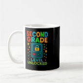 Second Grade Level Unlocked Gamer Ck To School Con コーヒーマグカップ (左)