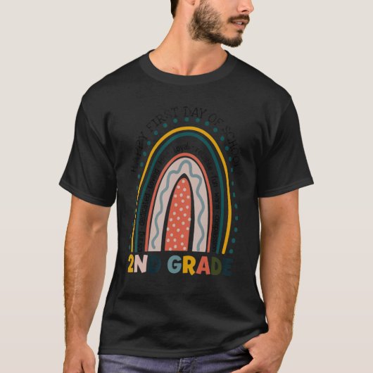 Second Grade Rainbow Team 2nd Grade First Day Back Tシャツ (正面)