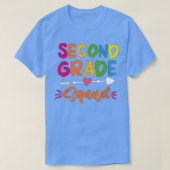 Second Grade Squad 2nd Grade Teacher Student Back  Tシャツ (デザイン正面)