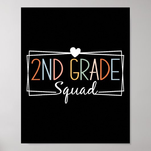 Second Grade Squad Teachers Kids 2nd Grade Ck To S ポスター (正面)