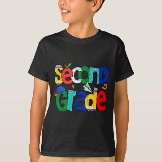 Second Grade Student School Clroom Learning Educat Tシャツ (正面)