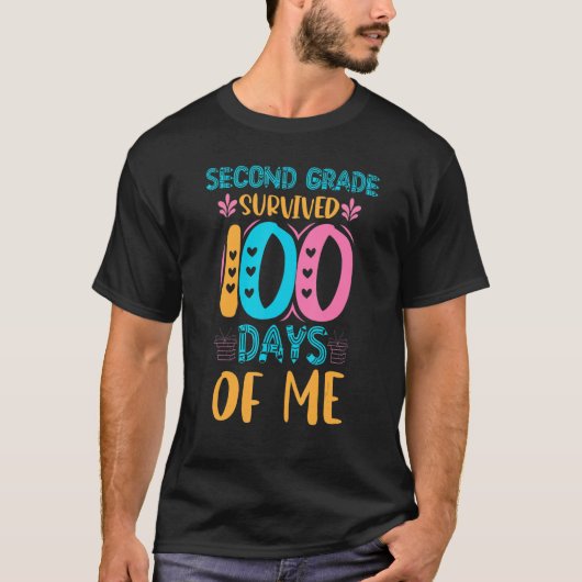 Second Grade Survived 100 Days Of Me Funny 100th D Tシャツ (正面)