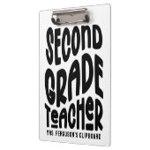 Second Grade Teacher Black Typography Design  クリップボード (左)