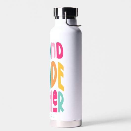 Second Grade Teacher Colorful Text ウォーターボトル (左面)