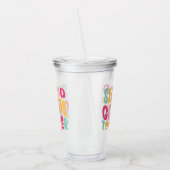 Second Grade Teacher Colorful Typography Design アクリルタンブラー (左)