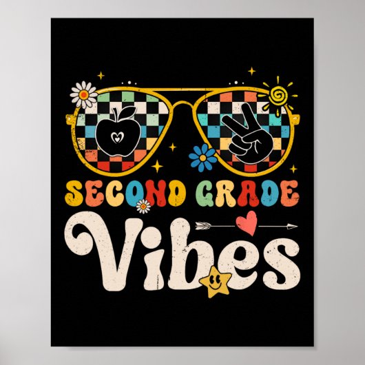 Second Grade Vibes - 2年生チーム レトロな初日 ポスター (正面)