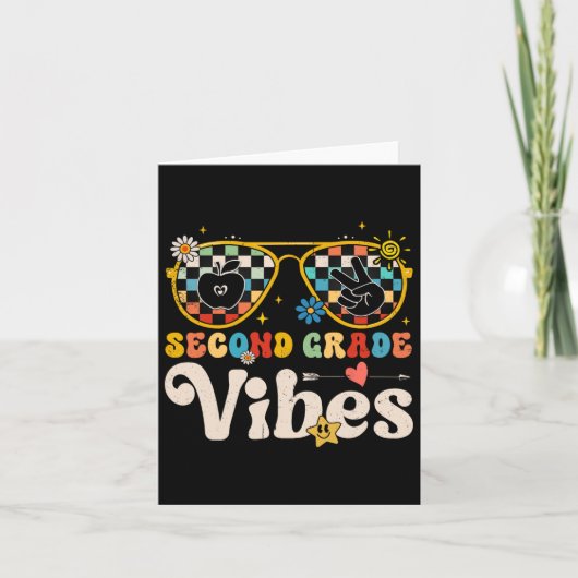 Second Grade Vibes - 2nd Grade Team Retro 1st Day  カード (正面)