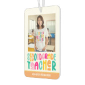 Second Gradel Teacher Colorful Text Photo カーエアーフレッシュナー (左)