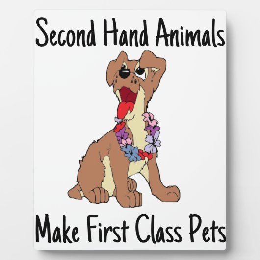 Second Hand Animals Tabletop Plaque with Easel フォトプラーク (正面)