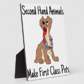 Second Hand Animals Tabletop Plaque with Easel フォトプラーク (側面)